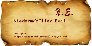 Niedermüller Emil névjegykártya